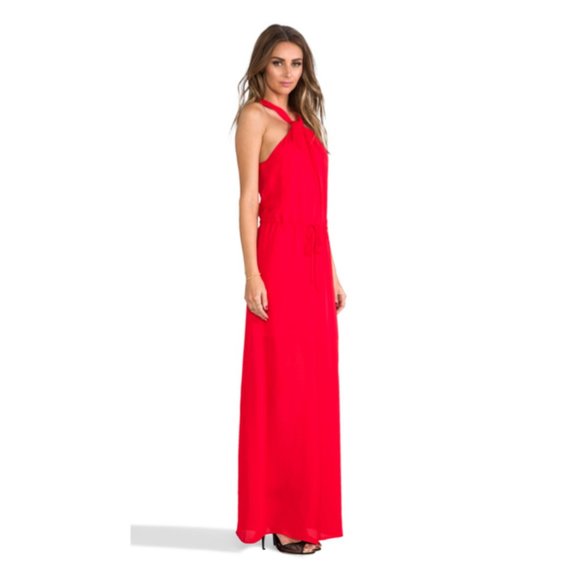 Rory Beca Silk Dress Fula Knot Front Red M NWT - Picture 3 of 10